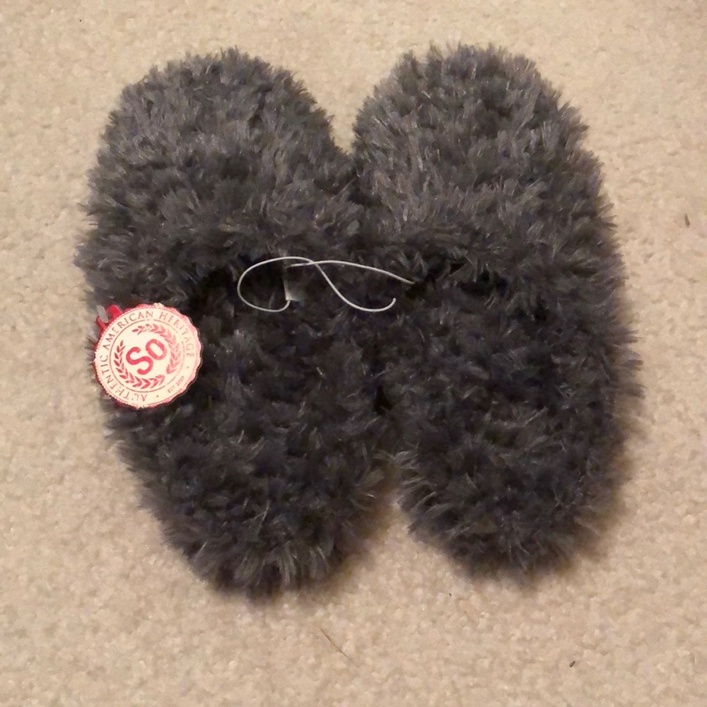 NWT Gray Slippers